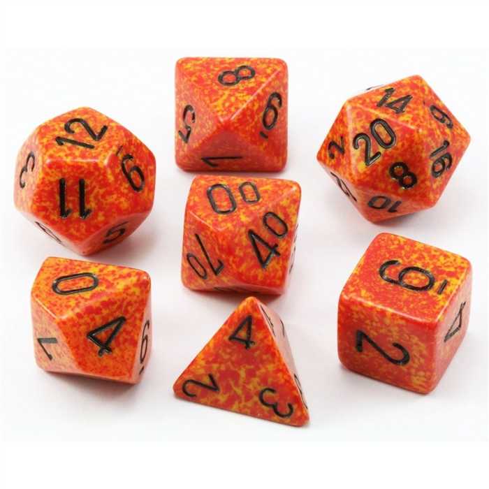 CHESSEX JDR SET : SPECKLED FIRE