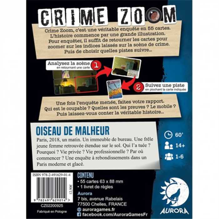 CRIME ZOOM : OISEAU DE MALHEUR