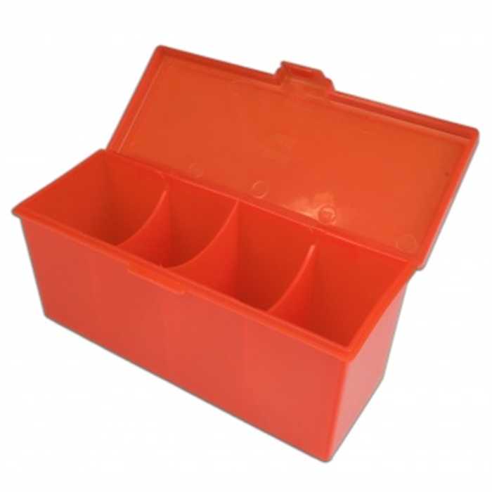 DECK BOX : 4-COMPARTEMENT - STORAGE BOX - RED