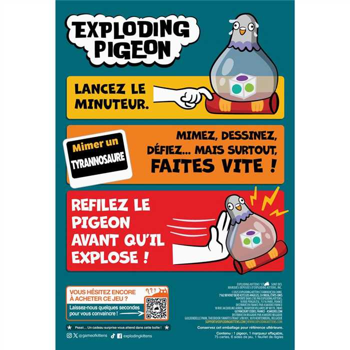 Piegon Exploding Case Départ | EXPLODING PIGEON