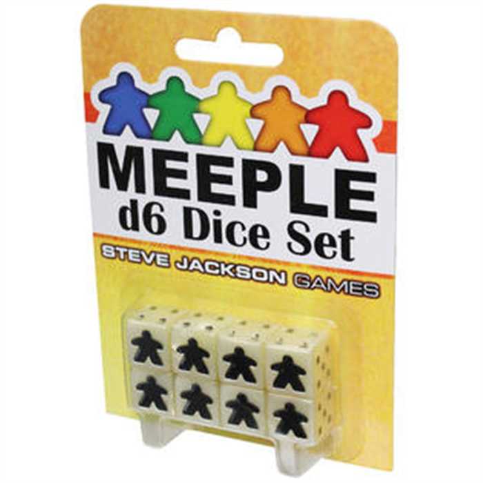 MEEPLE D6  DICE SET WHITE