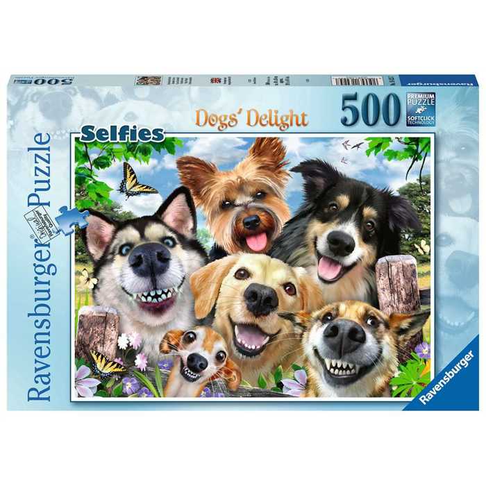 PUZZLE 500 : SELFIE DOGS DELIGHT