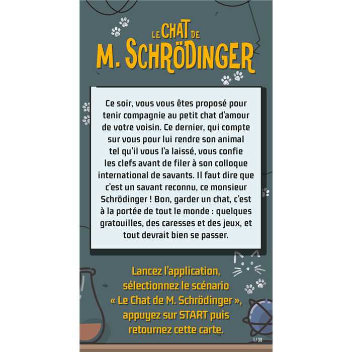 Case Départ  UNLOCK ! SHORT ADVENTURE 8 : LE CHAT DE M.SCHRODINGER